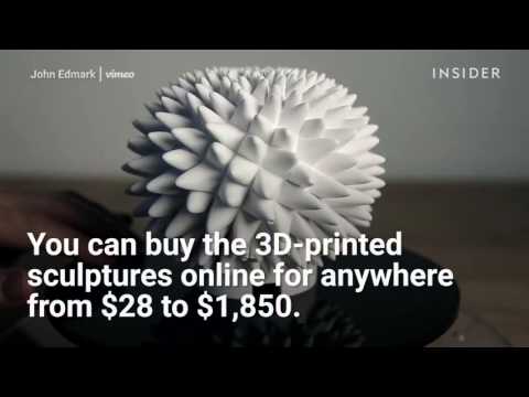 Sculpture creates a hypnotizing animation when it spins