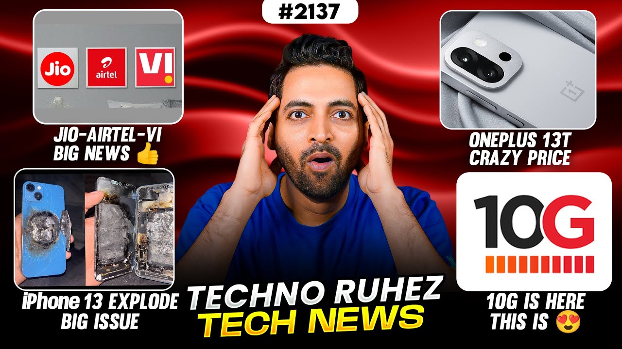 Jio-Airtel-Vi Big News,iPhone 13 Explode💥,10G Is Here😱,Samsung M36 Specs,Oneplus 13T Price,Alcatel