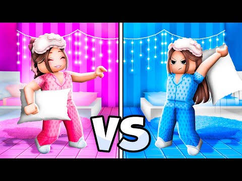 Pink VS Blue Sleepover In Brookhaven!