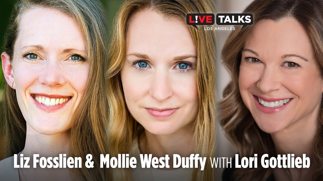 Liz Fosslien & Mollie West Duffy with Lori Gottlieb at Live Talks Los Angeles