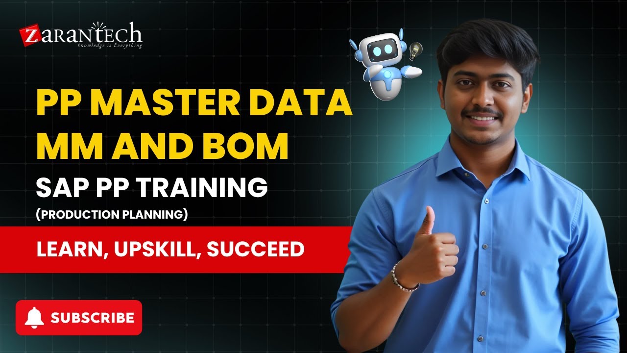 PP Master data MM and BOM | SAP PP (Production Planning) Training | ZaranTech
