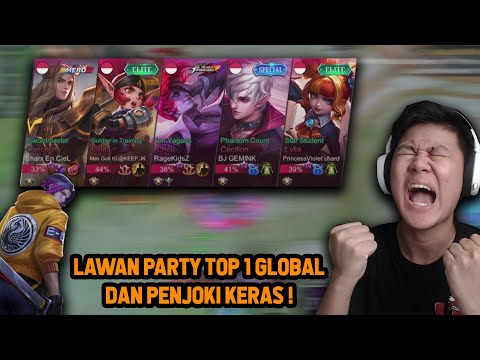 RANKED KETEMU PARTY TOP GLOBAL 1 DAN PENJOKI KERAS ! LING JEJE MENGGILA - Mobile Legends