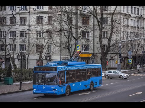 Поездка на троллейбусе СВАРЗ-МАЗ-6235.00 №3829 №54 м.Филёвский парк-Белорусский вокзал
