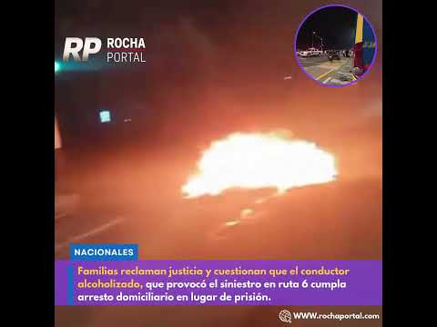 Indignación de familiares tras arresto domiciliario para conductor que mató a 3 jóvenes en Canelones