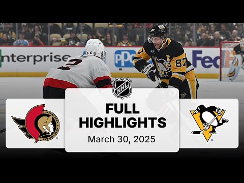 NHL Highlights | Senators vs. Penguins - March 30, 2025