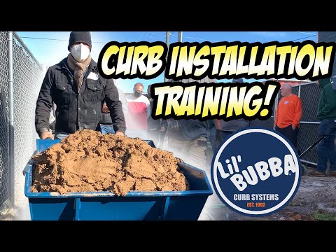 Curb Installation Training! Lil' Bubba Curb Machines & Curbing Business.