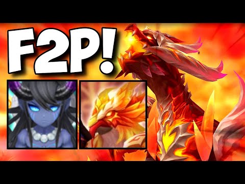 100% Safe F2P Dragon Abyss Hard | Summoners War