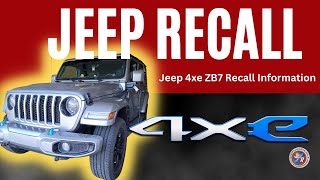 What is The Jeep 4xE ZB7 Recall? How Long Will It Take To Fix? #4xe #Jeep