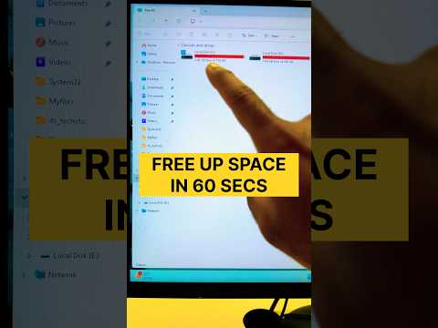 How to Clean Up C Drive Space on Windows PC! #pctipsandtricks #windows11 #shorts