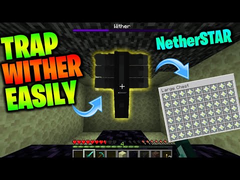 Minecraft Easiest Way to TRAP and KILL Withers | 20 Seconds Method | 1.16/1.15