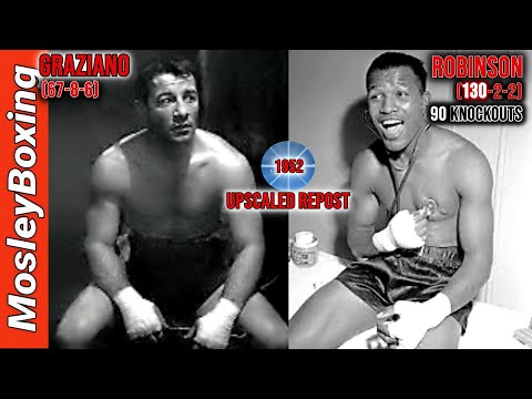 Sugar Ray Robinson vs Rocky Graziano | Full Fight #MosleyBoxing