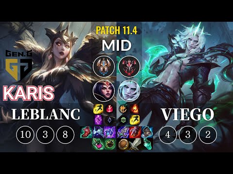 GEN Karis LeBlanc vs Viego Mid - KR Patch 11.4