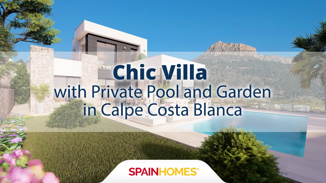 Calpe Costa Blanca'da Özel Havuzlu ve Bahçeli Şık Villa