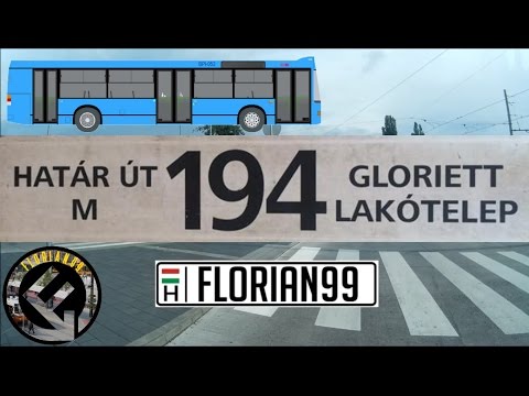 BKV 194-es buszjárat útvonala (Határ út M - Gloriett ltp. - Határ út M)