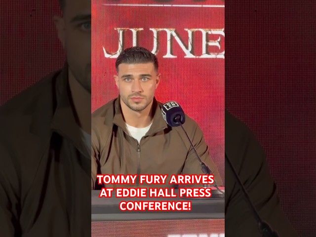 TOMMY FURY ARRIVES AT EDDIE HALL PRESS CONFERENCE!