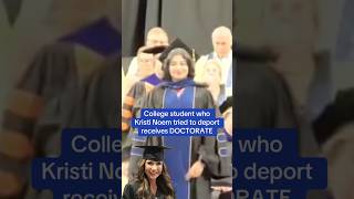 Kristi Noem faced the ultimate humiliation as she accepted . #college #graduation #doctorate