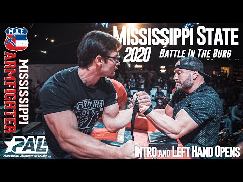 2020 Mississippi State Armwrestling - Intro and Left Hand Opens!!