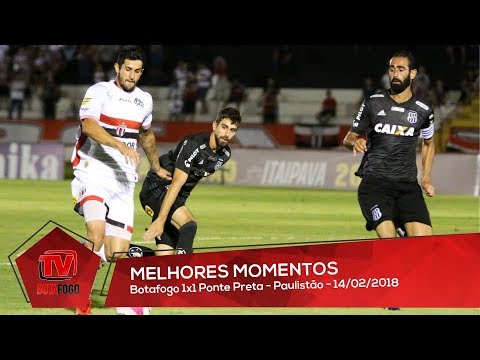 MELHORES MOMENTOS: Botafogo 1x1 Ponte Preta - Paulistão 2018 - 14/02/2018