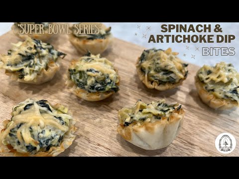 *Super Bowl Snack Series* How to Make Creamy Spinach & Artichoke Dip Crunchy Bites - Happy Bake Day