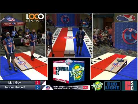 MATT "THE CHAMP" "THE GOAT" GUY vs  the KING SLAYER TANNER HALBERT: King of Cornhole FINALS SN 15