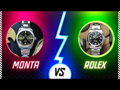 Monta Vs Rolex how close can a microbrand get to the crown.  Green Triumph and Rolex Explorer