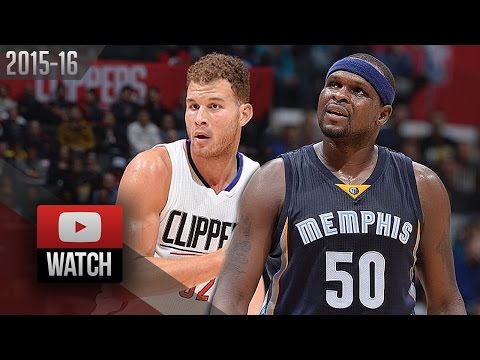 Blake Griffin vs Zach Randolph Duel Highlights (2015.11.09) Clippers vs Grizzlies - SICK!