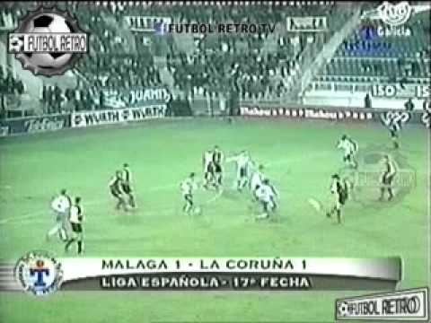 Malaga 1 vs Dep La Coruña 1 Liga España 2001 Dario Silva FUTBOL RETRO TV