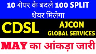 cdsl share latest news,cdsl share news today,1:5 SPLIT ANNOUNCE,ajcon global share latest news