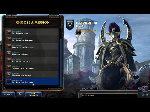 Warcraft 3 Reforged - Sentinels Campaign - Chapter 7- The Ruins Of Dalaran -HARD no cheats