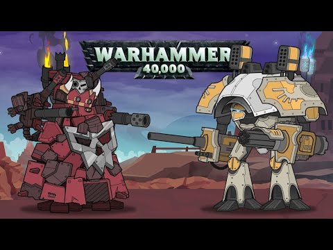 Warlord class Titan VS Ork Gargant "Stompa" - Cartoons about the Warhammer 40,000