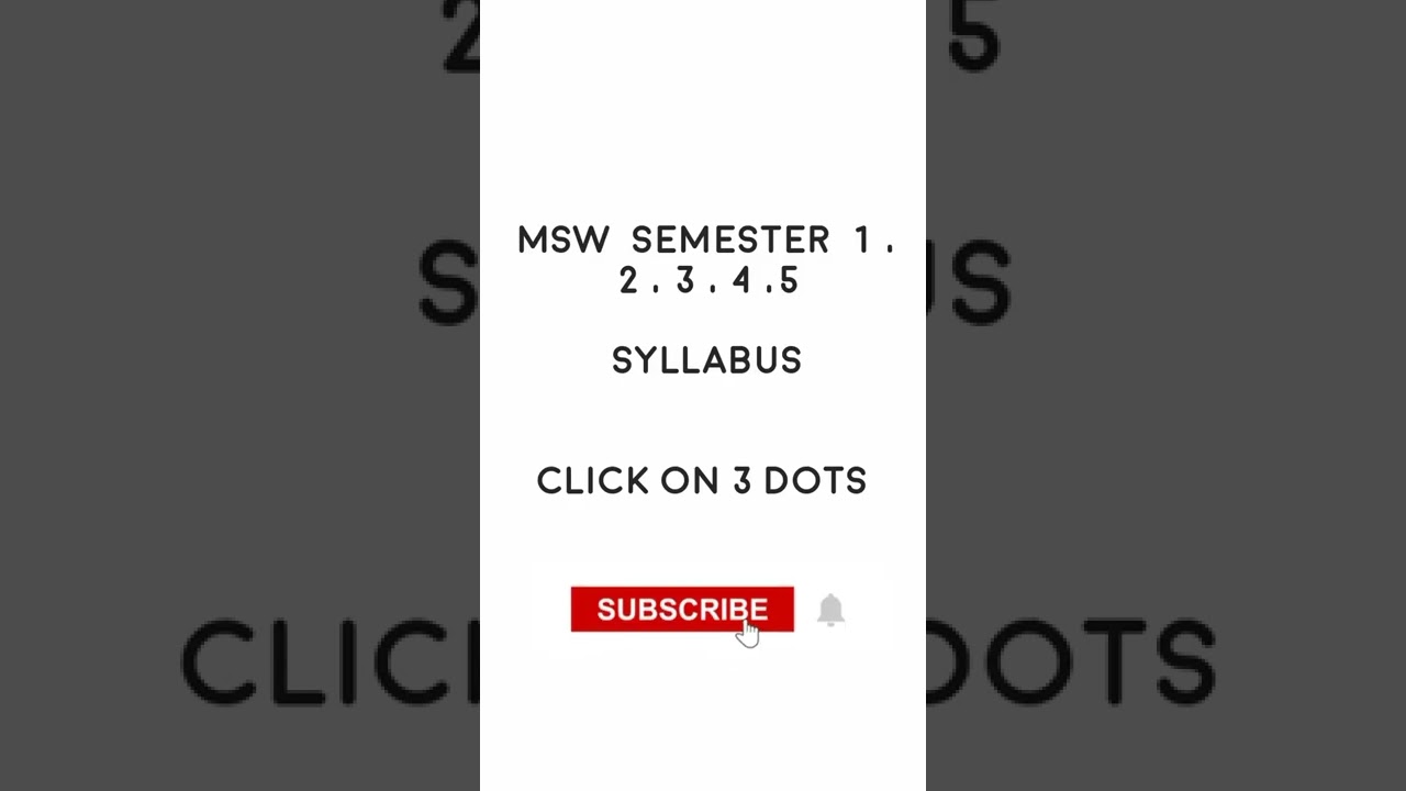 msw all semester syllabus and study material pdf