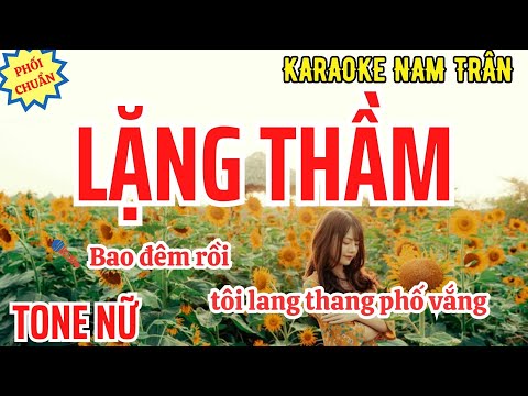 Karaoke Lặng Thầm (Thế Hiển) Tone Nữ | Nam Trân
