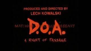DOA: A Rite Of Passage (Lech Kowalski, 1981) trailer