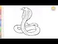 Cobra Snake Drawing Easy How To Draw A Cobra Snake Step By Step Draw A Snake