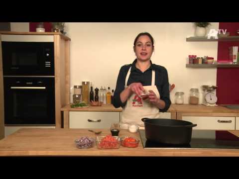 Auchan Recette - Croustillant de crevettes menthe-basilic, chutney de tomates et poivrons