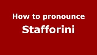 How to pronounce Stafforini