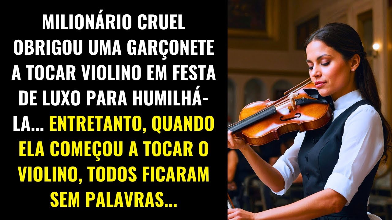 MILIONÁRIO CRUEL OBRIGOU UMA GARÇONETE A TOCAR VIOLINO, MAS SEU TALENTO SURPREENDEU A TODOS...