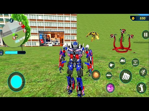 Red Mirage Transformation Jet Robot Car Game 2020 #14 - Android Gameplay.