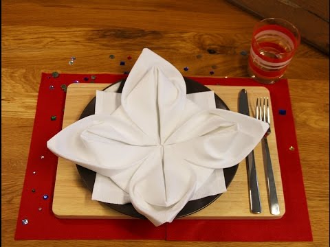 Serviette zur Seerose falten - DIY-Faltanleitung - Talu.de