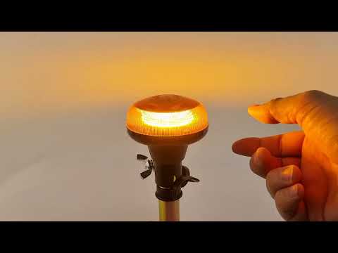 Проблесковый маяк Samrai M21C на кронштейн DIN  3 режима, 8,6 см, 12-24V