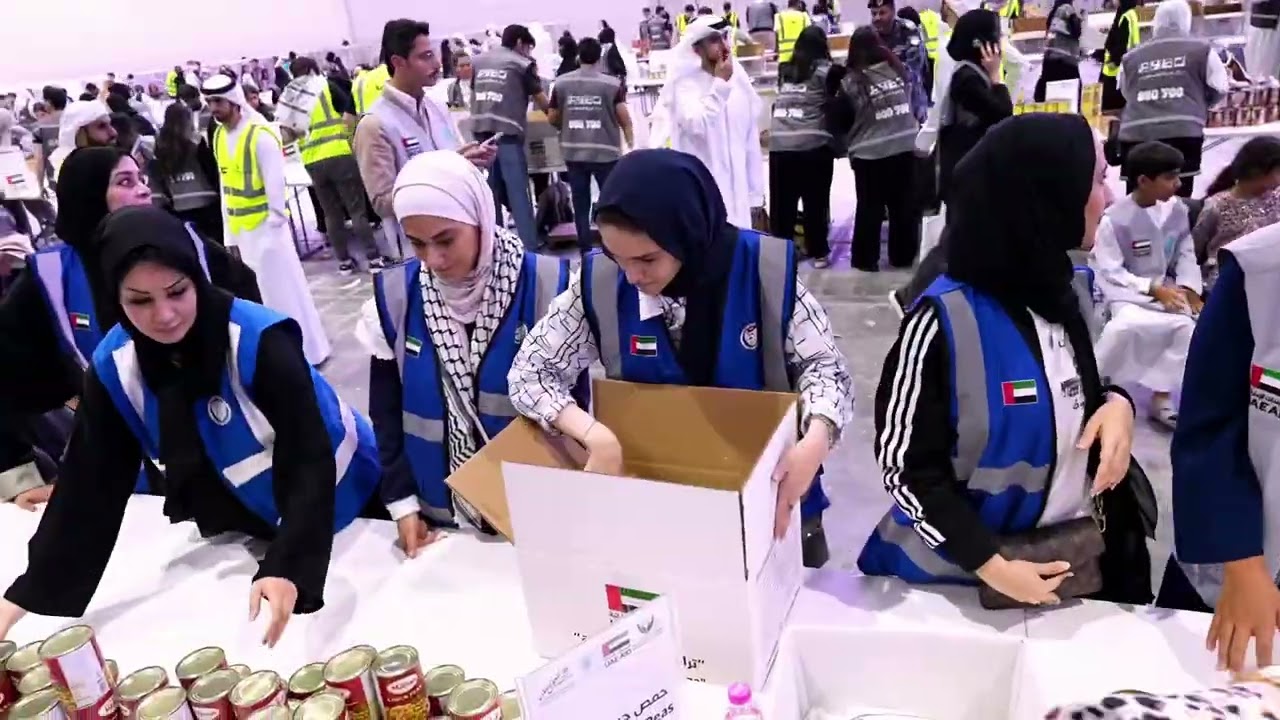 The Ataa Hamdan Volunteer Team participated in the “Tarahum for the People of Gaza” campaign with 180 volunteers, in collaboration with Sharjah Charity International 2023