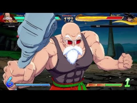 Dragon Ball FighterZ Kazunoko (Gogeta Master Roshi Goku) Vs 7610 (Hit Vegito GT Goku)