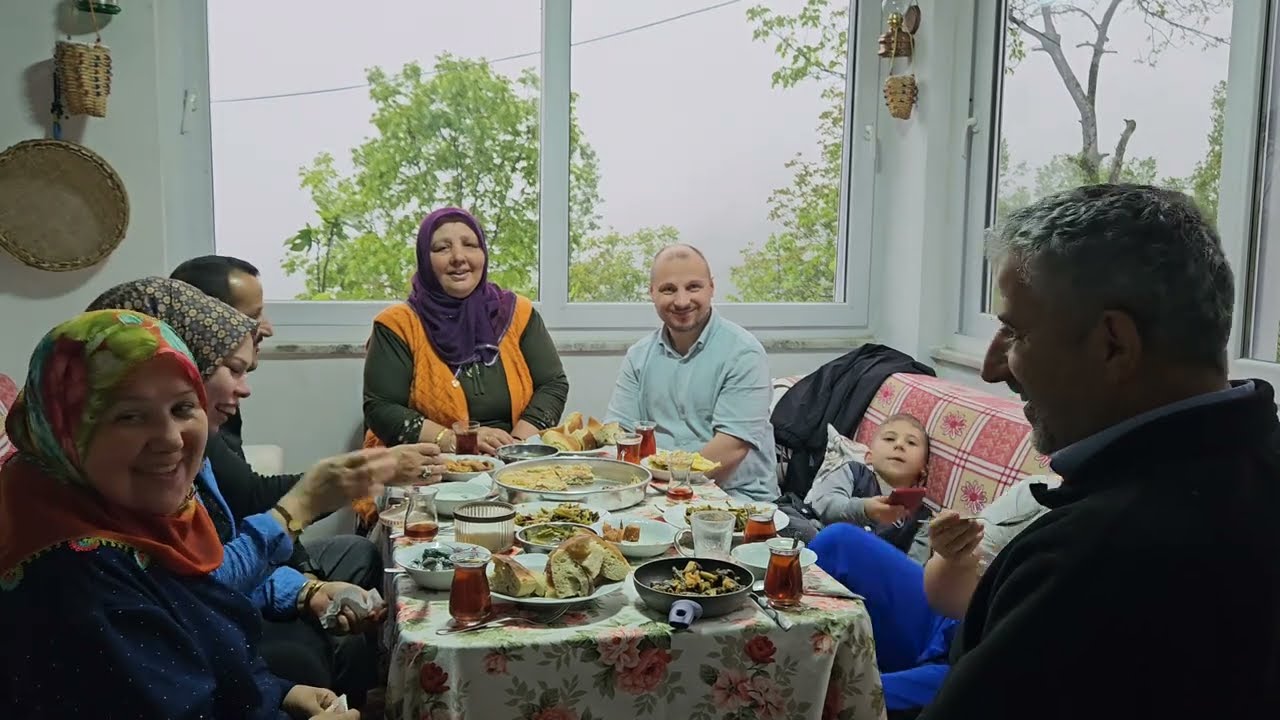 ‼️ELTİM UZUN YOLDAN GELDİ AİLECEK KÖY SOFRASINDA YEMEK YİYORUZ ☺️