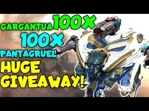 Huge Giveaway 🔥 100x PANTAGRUEL 🔥 100x GARGANTUA New Titan Weapons Luchador Gameplay War Robots WR