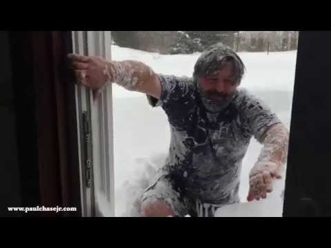 Paul dives head first into 4 FEET of snow. Watch what Happens!