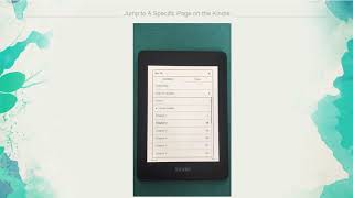 Kindle 101-- How to Jump to A Specific Page on the Kindle