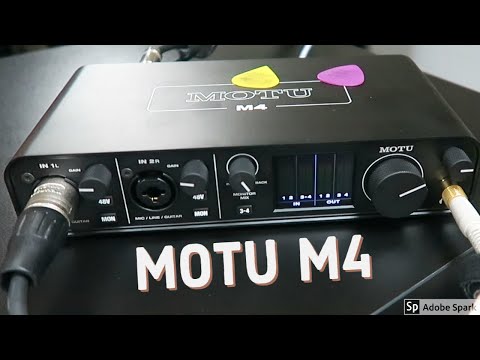 MOTU M4 4x4 USB Type-C Audio/MIDI Interface with Mic and Accessories Kit  3140 A