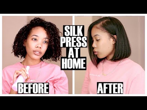 HOW TO SILK PRESS YOUR HAIR AT HOME Video