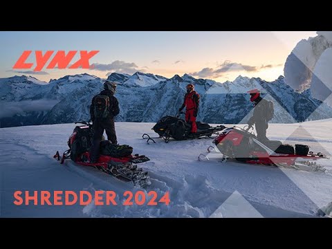 2024 LYNX Shredder DS 4100 850 E-TEC Turbo R PowderMax X-Light 3.0 SHOT in Pinedale, Wyoming - Video 1