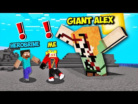 Me and Herobrine Found Giant Alex in a Horror Seed of Minecraft in Hindi